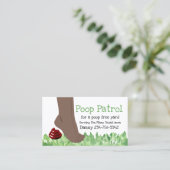 おもしろい犬クリーンアップ名刺 名刺 (スタンド正面)