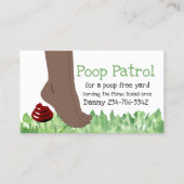 おもしろい犬クリーンアップ名刺 名刺 (正面)