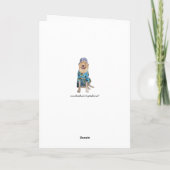 おもしろい犬クルーシンサーファー誕生日 カード (裏面)