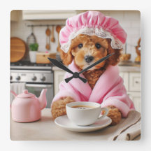 おもしろい犬クロックコーヒーラバーズウォールクロック