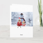 おもしろい犬クールユール(キリスト降誕祭) シーズンカード (裏面)