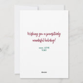 おもしろい犬グランドパペットフォトグランドドッグクリスマス シーズンカード (裏面)