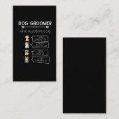 おもしろい犬グルーミングユーモアのある子犬トリマーおもしろい 名刺 (正面/裏面)