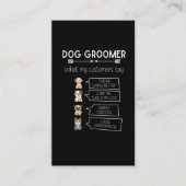 おもしろい犬グルーミングユーモアのある子犬トリマーおもしろい 名刺 (正面)