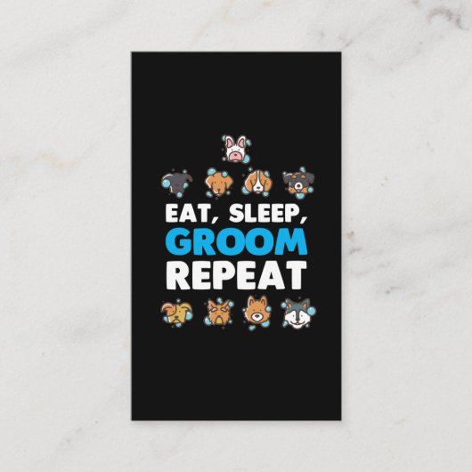 おもしろい犬グルーミング洗浄ペットサロン所有者 名刺 (正面)