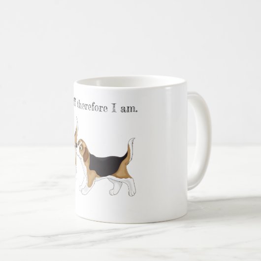 おもしろい犬コーヒーマグ コーヒーマグカップ (正面右)