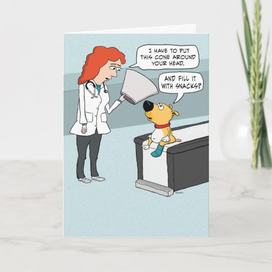 おもしろい犬コーンオブスナック誕生日 カード (正面)
