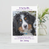 おもしろい犬シカスタムッターPETパピーフォトサンキュー カード (スタンド正面)