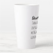 おもしろい犬シッターありがとうペットシッターウンチ カフェラテマグ (正面)