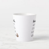 おもしろい犬シッターありがとうペットシッターウンチ カフェラテマグ (正面)