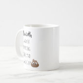 おもしろい犬シッターありがとうペットシッターウンチ コーヒーマグカップ (正面左)