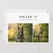 おもしろい犬シンプル2写真Itクリスマスに釘付け シーズンカード (正面)