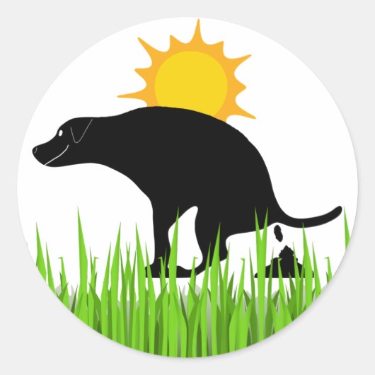 おもしろい犬シール ラウンドシール (正面)