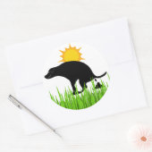 おもしろい犬シール ラウンドシール (封筒)