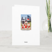 おもしろい犬ズメリークリスマス シーズンカード (裏面)