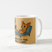 おもしろい犬セラピスト漫画 コーヒーマグカップ (正面右)