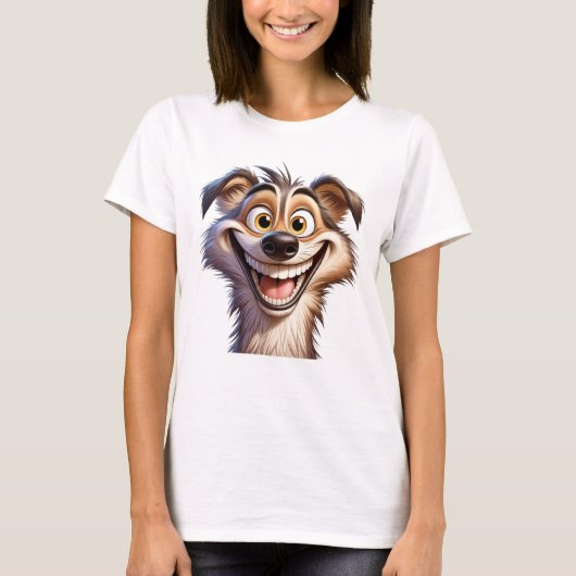 おもしろい犬セルフィー Tシャツ (正面)