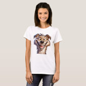 おもしろい犬セルフィー Tシャツ (正面フル)