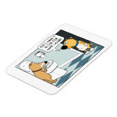 おもしろい犬トイレで幸せな時間 マグネット (左側)