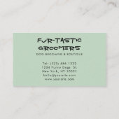 おもしろい犬トリマーブティックQRコード 名刺 (裏面)