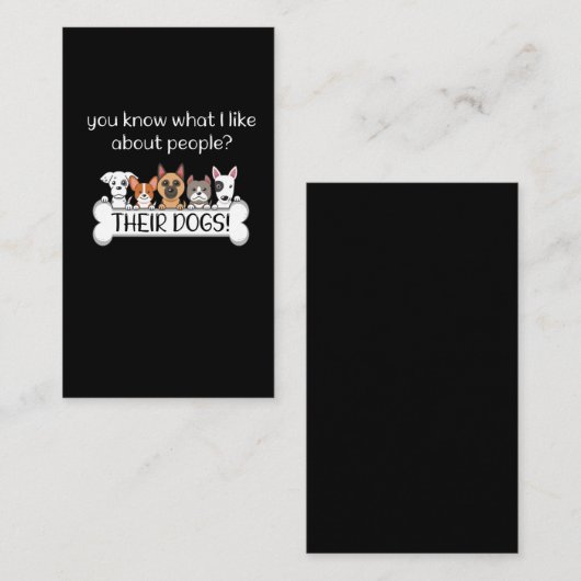 おもしろい犬トリマー引用文ペットワンピーグルーミングラブ 名刺 (正面/裏面)