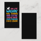 おもしろい犬トリマー引用文Pet Witty Puppyグルーミング 名刺 (正面/裏面)