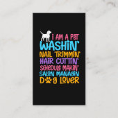 おもしろい犬トリマー引用文Pet Witty Puppyグルーミング 名刺 (正面)