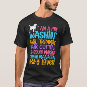 おもしろい犬トリマー引用文Pet Witty Puppyグルーミング Tシャツ