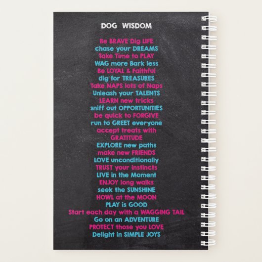 おもしろい犬トレーナー プランナー手帳 (裏面)