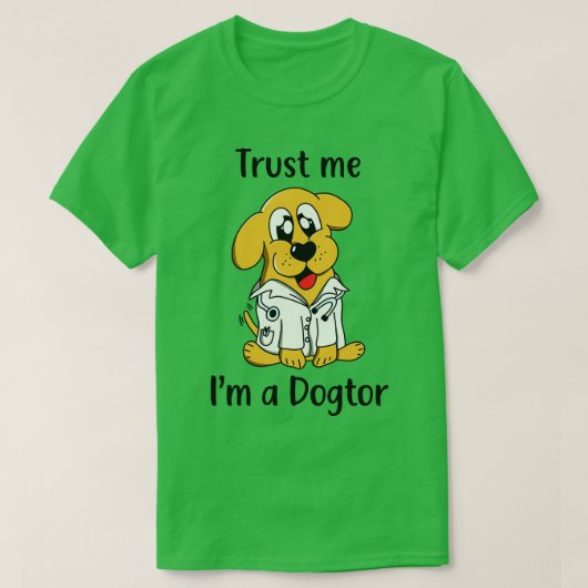おもしろい犬ドクター漫画 Tシャツ (デザイン正面)