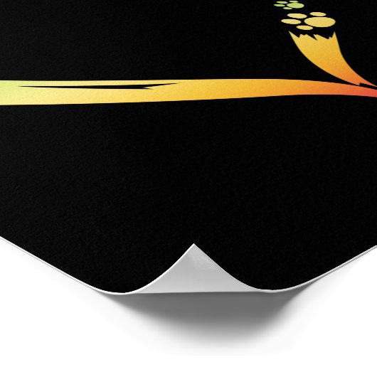 おもしろい犬ドッグハートポーズママパパ ポスター (角)