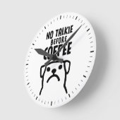おもしろい犬ノートーキー ラウンド壁時計 (傾斜)