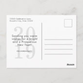 おもしろい犬ハッピーニューイヤー前夜撮影 ポストカード (裏面)