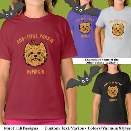 おもしろい犬ハロウィンカボチャ名前をカスタムするパーティーE6 Tシャツ