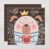 おもしろい犬ハローカード サンキューカード (正面/裏面)