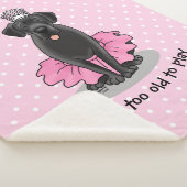 おもしろい犬バレエプリンセスブラックラボレトリバー シェルパブランケット (3/4)