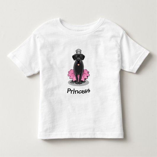 おもしろい犬バレエプリンセスブラックラボレトリバー トドラーTシャツ (正面)