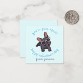 おもしろい犬バレンタインデーの名刺 ノートカード (正面/裏面インサイチュ)