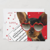 おもしろい犬バレンタインデーフラットカード シーズンカード (正面)