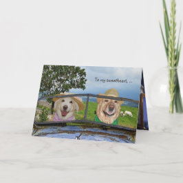 おもしろい犬バレンタインフォースウィートアート シーズンカード