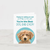 おもしろい犬パパのプードル父の日カード カード (正面)