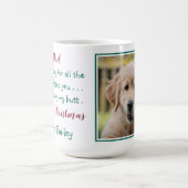 おもしろい犬パパメリークリスマスペットフォト コーヒーマグカップ (中央)