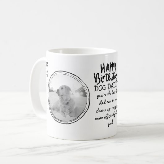 おもしろい犬パパ引用文フォトマグカップ コーヒーマグカップ (正面左)