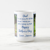 おもしろい犬パパ – 父の日ペット犬のジョークの写真 コーヒーマグカップ (中央)