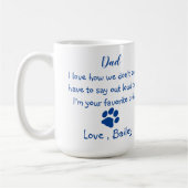 おもしろい犬パパ – 父の日 – 犬の写真ジョーク コーヒーマグカップ (左)