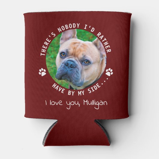 おもしろい犬パーソナライズされたパパペット写真父の日 缶クーラー (正面)