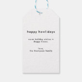 おもしろい犬パーソナライズされた写真クリスマスフォト ギフトタグ (裏面)