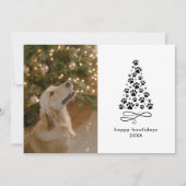 おもしろい犬パーソナライズされた写真クリスマスフォト シーズンカード (正面)