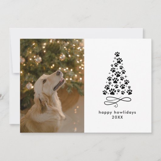 おもしろい犬パーソナライズされた写真クリスマスフォト シーズンカード (正面)