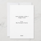 おもしろい犬パーソナライズされた写真クリスマスフォト シーズンカード (裏面)